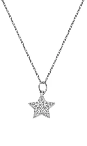 Hot Diamonds Colier din argint Stea cu zircon Silver Whisper SWP002 (lanț, pandantiv)
