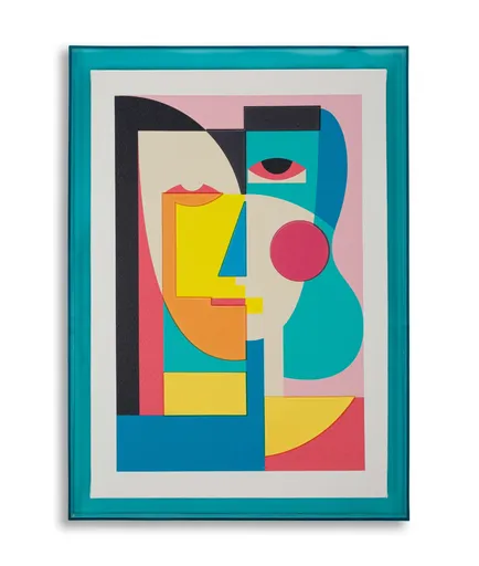 Tablou decorativ Picassy -H, Mauro Ferretti, 50x70 cm, canvas/lemn de pin/plastic, multicolor