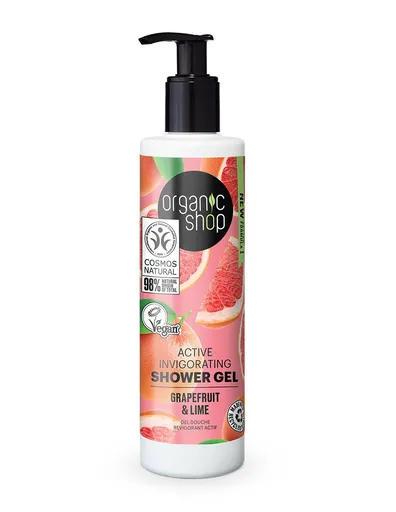 Organic Shop Gel de duș răcoritor activ Grepfrut și limetă (Active Invigorating Shower Gel) 280 ml