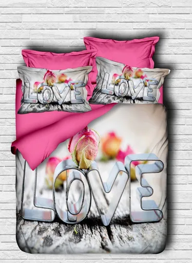 Lenjerie de pat dubla King (IT), 3 piese, L'essentiel Maison, 170, Multicolor