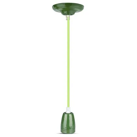 Pendul tavan portelan soclu E27 - verde V-TAC SKU-3805