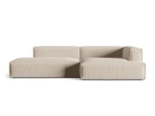 Coltar modular dreapta 4 locuri, Nuria-215, Micadoni Home, 312x147x72 cm, tesatura structurata chenille, bej