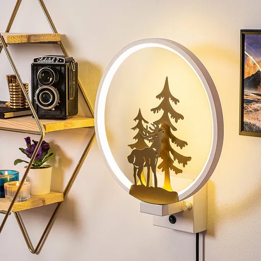 Aplica de perete, Opviq, 526SHD1162, Alb/Auriu