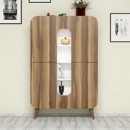 Dulap multifunctional, Hanah Home, Mine, 93x144x31.8 cm, Nuc/Alb