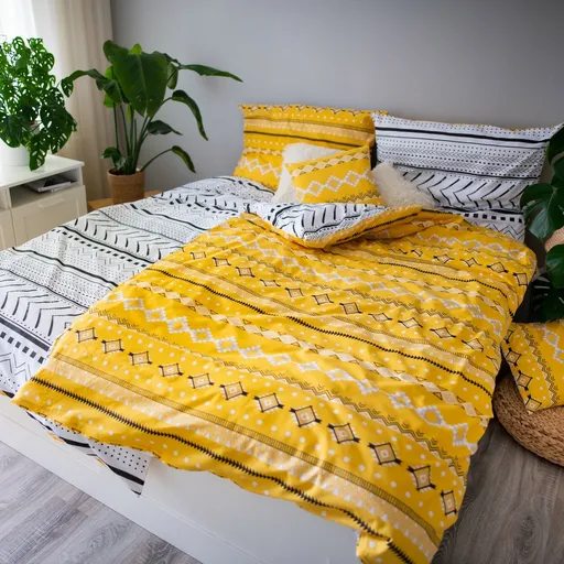 Lenjerie de pat din bumbac Dita Maya, 140 x 200 cm, 70 x 90 cm + 40 x 40 cm