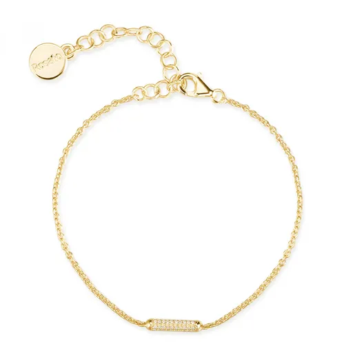 Rosato Brățară minimalistă placată cu aur cu zirconi Bianca RZBI65