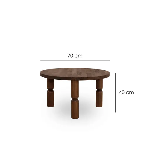 Masuta de cafea, Hanah Home, Ida 70, 70x40x70 cm, Maro