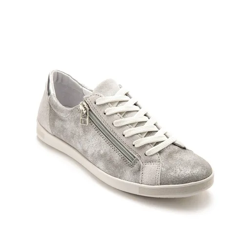 Adidași din piele cu șireturi și fermoar Pediconfort