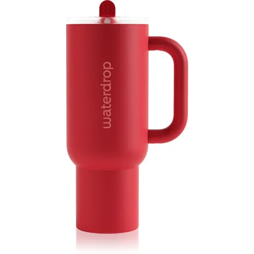Waterdrop Explorer Tumbler pahar din oțel inoxidabil cu pai (editie limitata) Deep Red 1100 ml