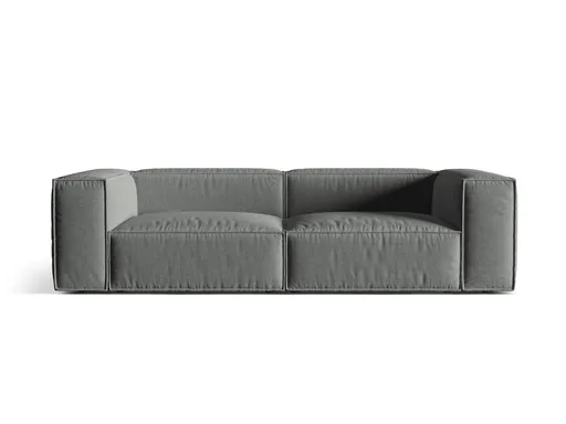 Canapea 4 locuri, Nuria-215, Micadoni Home, 250x110x72 cm, tesatura structurata chenille, gri