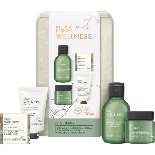 Baylis & Harding Wellness. Energise set cadou pentru corp Ginger, Lime & Basil Leaf