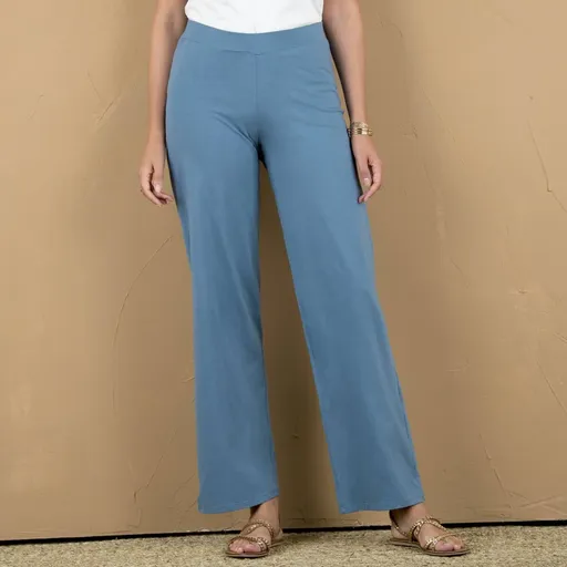 Pantaloni largi din jerseu cu talie elastică