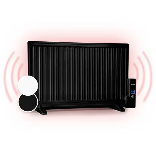 OneConcept Wallander, radiator pe ulei, 800 W, termostat, încălzitor de ulei, ultra-plat, negru
