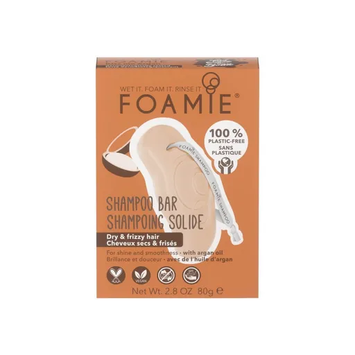 Foamie Șampon solid pentru păr uscat și creț Kiss Me Argan(Shampoo Bar) 80 g
