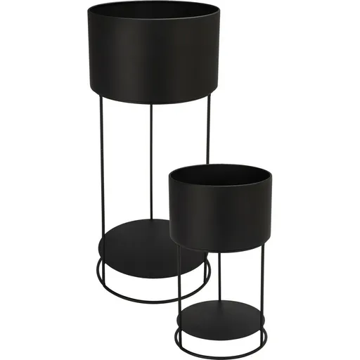 Set de suporturi metalice pentru flori Navellinegru, 2 buc., negru