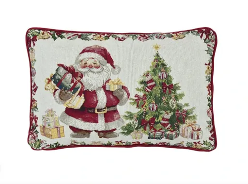 Pernă pătrată umplută cu motiv de Crăciun Big Red Man 32x48 - Sander