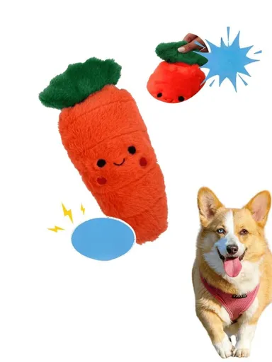 Jucărie pentru câini, Paws & Whiskers, Havhav 1003, 100% MATERIAL TEXTIL PLUȘOS, Portocaliu