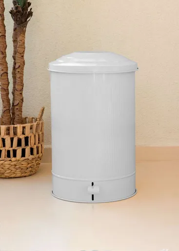 Cos de gunoi, L'essentiel Maison, STP0014, 35x32x52 cm, Alb