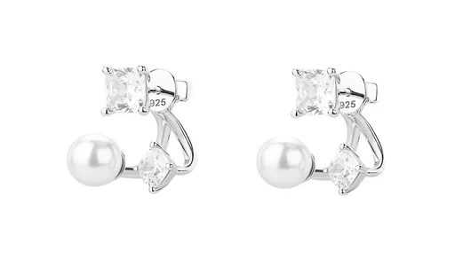 Brosway Cercei din argint cu perlă sintetică Fancy Infinite White FIW174