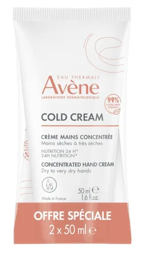 Avène Set de creme de mâini pentru piele uscată până la foarte uscată Cold Cream 2 x 50 ml