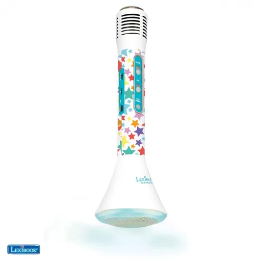 Microfon karaoke pentru copii Iparty, LEXIBOOK, 8x8x25.7 cm, plastic, multicolor