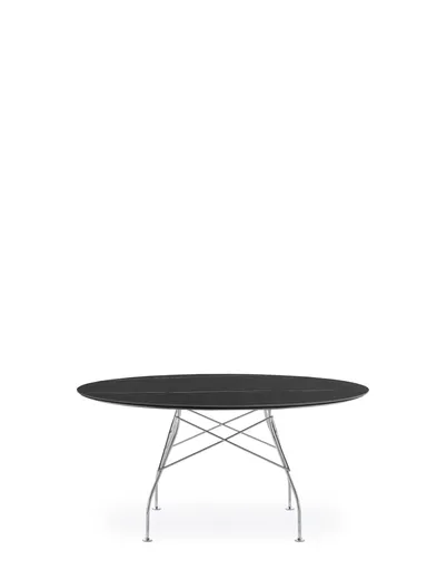Masa de sufragerie GLOSSY XXL, varianta multipla - Kartell Culoare: Negru Marquina / Crom