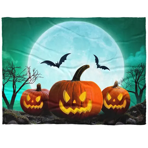 Pătură pentru copii BedTex Dovleac Halloween, 150x 200 cm