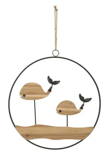 Mauro Ferretti Panou De Perete Balene cm 56X2X60 | Aosom Romania