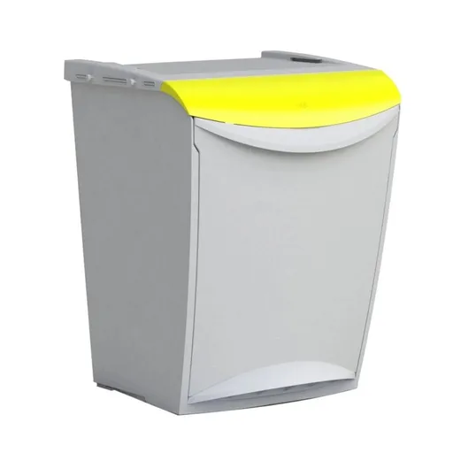 Coș de gunoi Denox Ekosystem pentru deșeurisortate 25 l, galben - plastic, galben