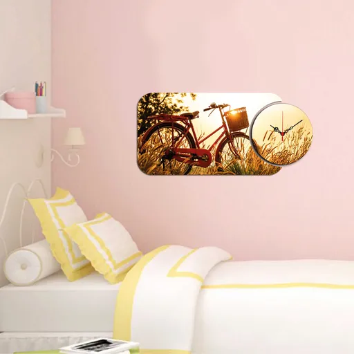 Ceas de perete, YMS-40, Dimensiune: 68 x 32 cm, Multicolor