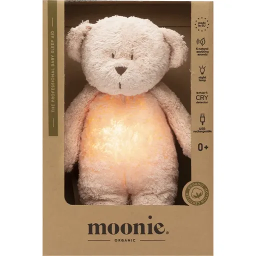 Moonie Bear 2.0 Organic Rose jucărie de adormit cu melodie 1 buc