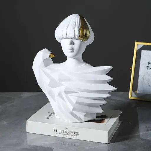 Decoratiune, CY0326, 30x24x11 cm, Poliester, Alb