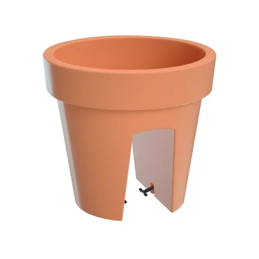 Ghiveci de balustradă Lofly Railing, cărămiziu, 24,5 cm, teracotă, 24,5 cm