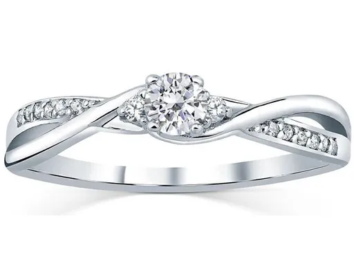 Silvego Inel din argint cu cristale Swarovski FNJR085sw 52 mm