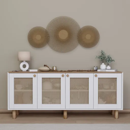 Consola, Hanah Home, Bohemian 1600-133, 180x75x40 cm, Nuc deschis