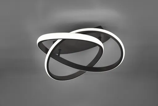 Plafoniera Course, RL, 45x18.8 cm, 18W, 1x SMD LED, metal, negru mat/alb