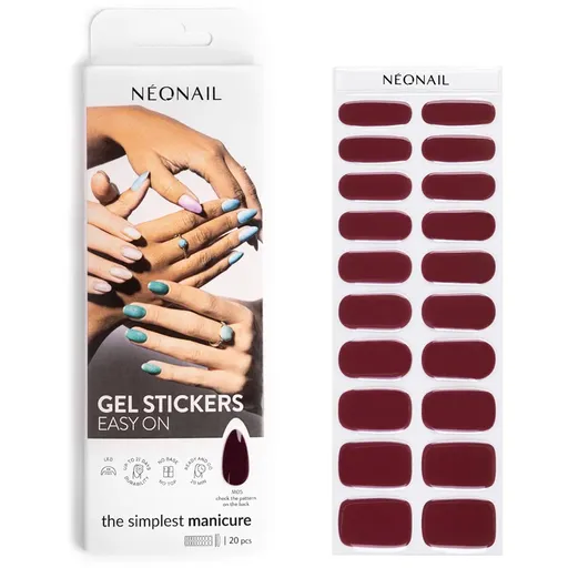 NEONAIL Easy On Gel Stickers folii autocolante pentru unghii cu utilizarea lămpii UV/LED culoare M05 20 buc