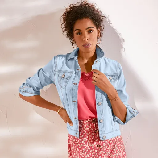 Jachetă din denim cu nasturi