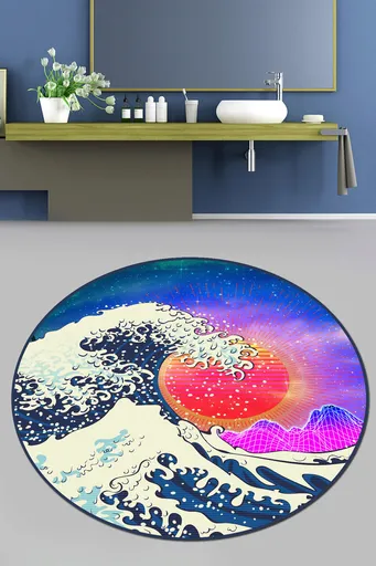 Covoras de baie, L'essentiel Maison, Tidal Wave Djt (160 cm), Poliester, Multicolor