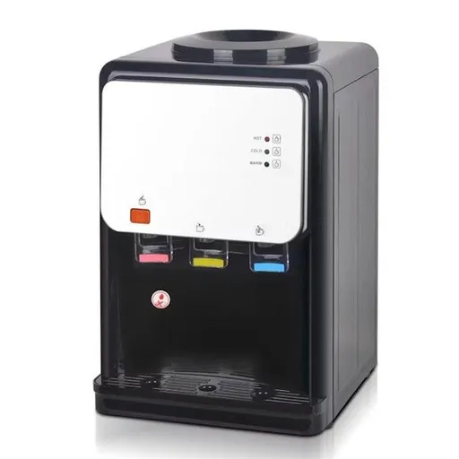 Dozator de apa cu compresor Elite WDC-2523BL, R600a, 50-550W, 10-85°C, 3 robinete, Negru/Alb