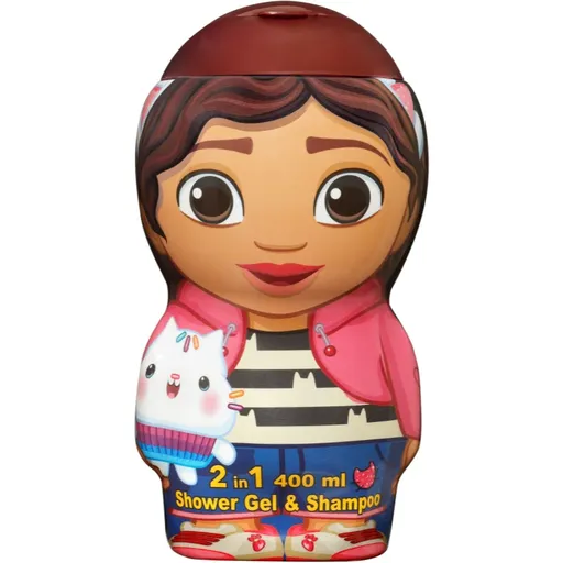 Gabby's Dollhouse 2D Kids Gentle 2 in 1 gel de dus si sampon 400 ml