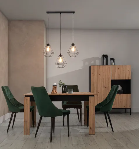 Lustra ELTAP, Brevitas, 70x25x110 cm, 3xE27, 15W, otel, negru