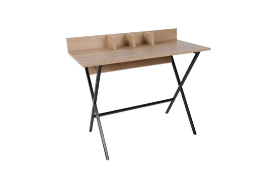 Masa de machiaj, Hanah Home, Marekeş, 100x50x84 cm, Nuc / Negru