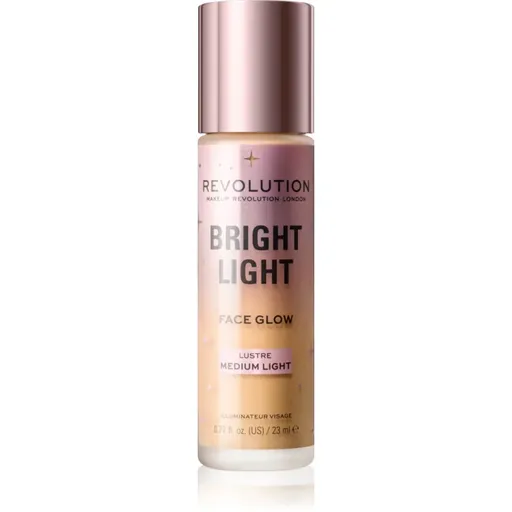 Makeup Revolution Bright Light Face Glow tonic fluid iluminator culoare Lustre Medium Light 23 ml