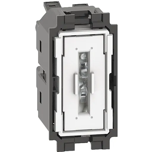 Intrerupator simplu, borne automate, iluminabil Bticino Living Now K4001A, alb, negru