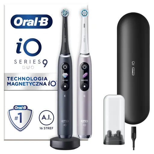 Oral B Periuță de dinți electrică iO Series 9 Duo Black/Rose 2 buc