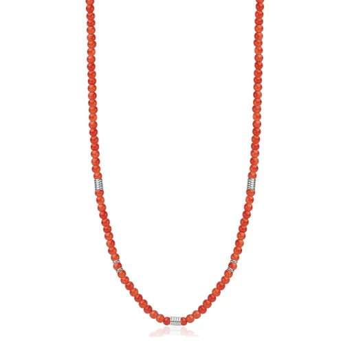 S'Agapõ Colier decent cu mărgele roșii Madera SAD02