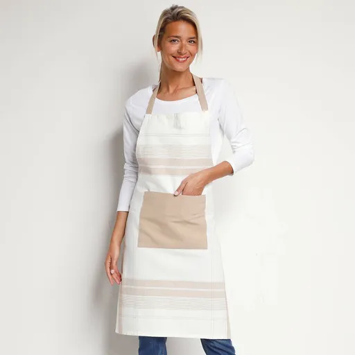 Șorț de bucătărie în carouri cu bavetă