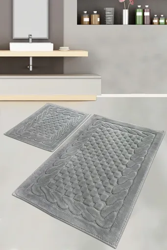 Set covorase de baie, L'essentiel Maison, Bambi Cotton, Gri