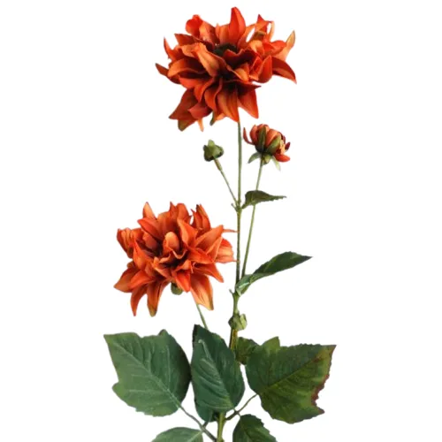 Floare artificială Jiřina ruginie, 72 cm